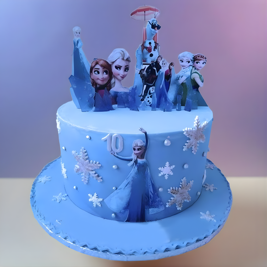 Frozen Winter Wonderland Cake