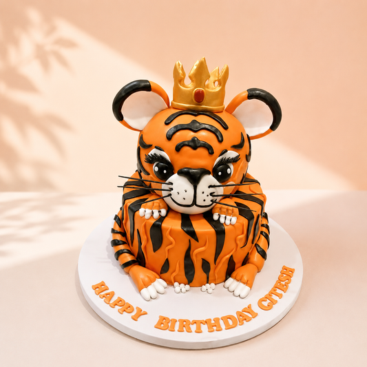 Royal Tiger Birthday Cake