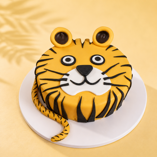 Cute Tiger Face Cake