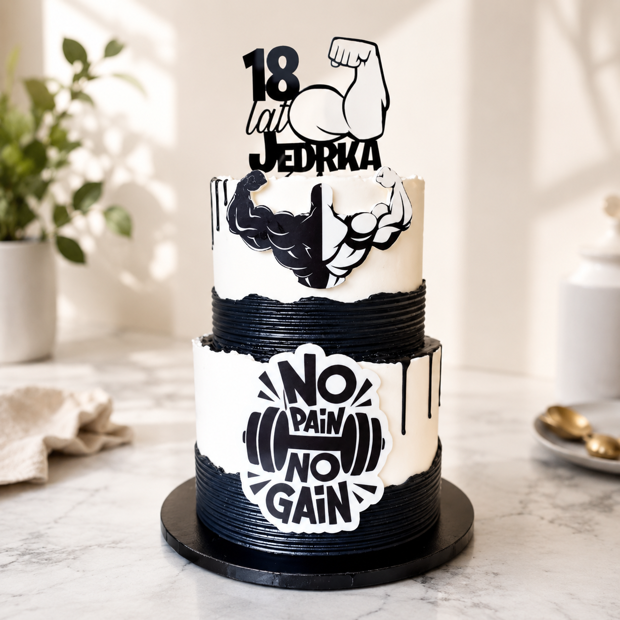 No Pain No Gain Fitness Cake