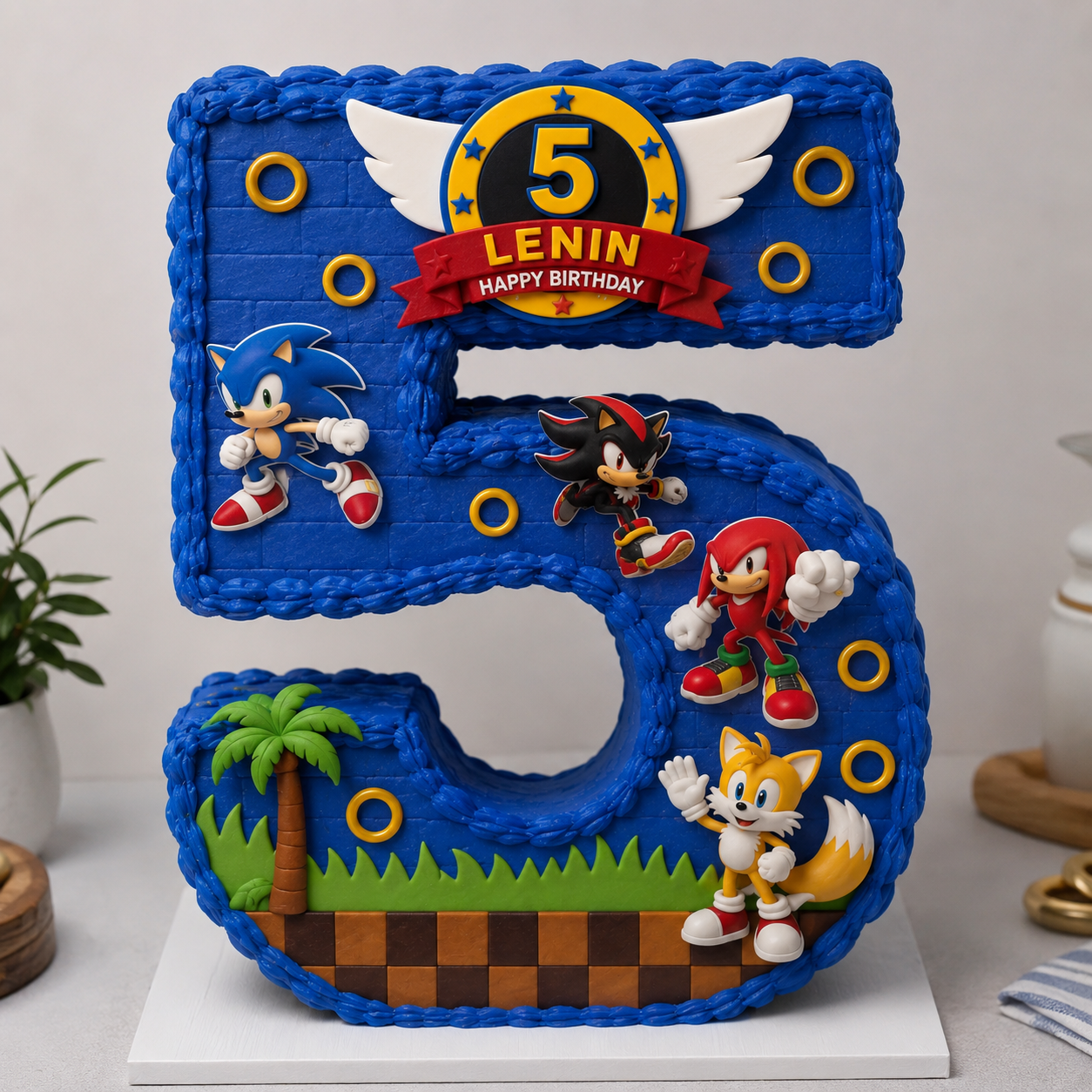 Sonic Adventure Number Cake