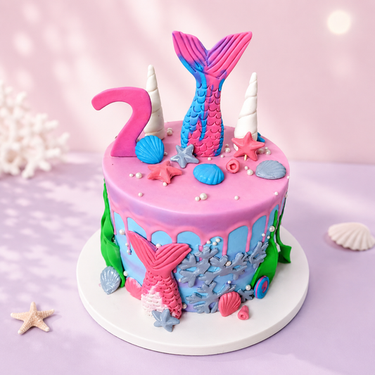 Mermaid Pearl Lagoon Cake