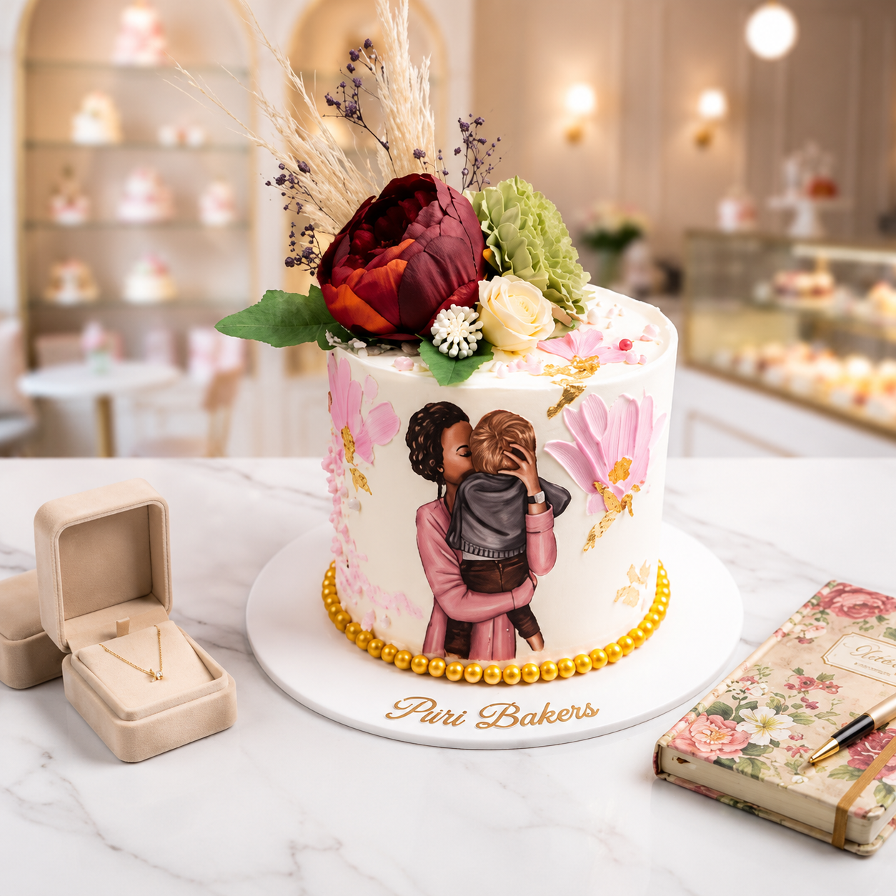 Love Wrapped in Hugs Cake