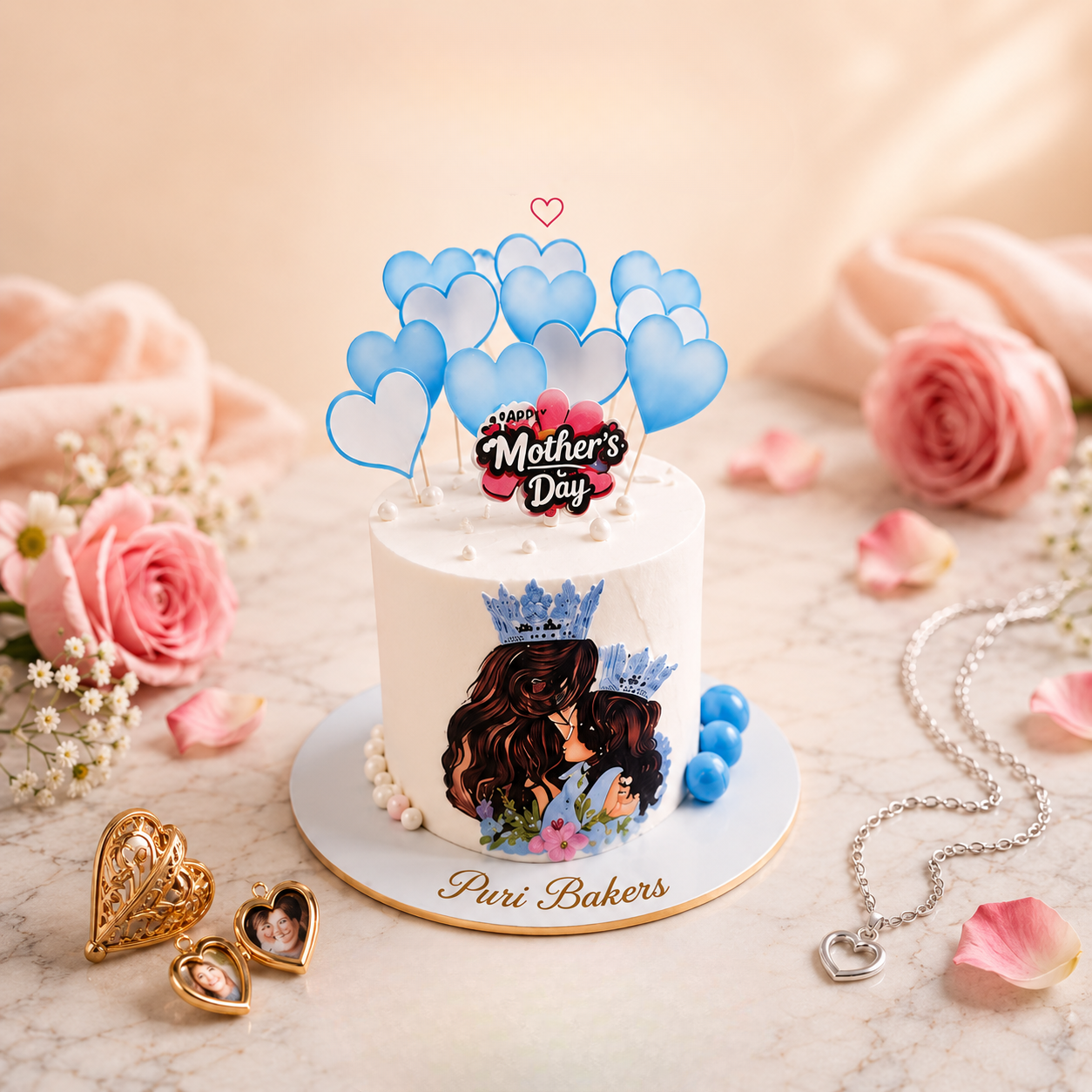 Crowned with love cake