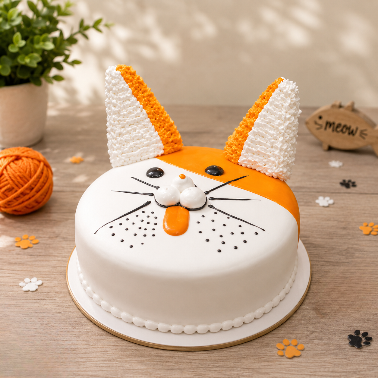 Whiskers & Paws Cat Cake