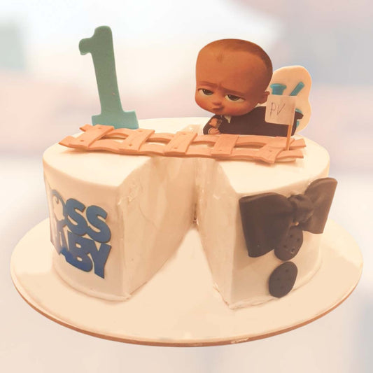 Little Boss First Birthday Cake